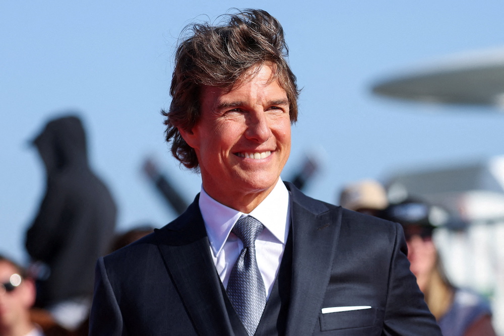Cast member Tom Cruise attends the global premiere for the film Top Gun: Maverick on the USS Midway Museum in San Diego, California May 4, 2022. u00e2u20acu201d Reutesr pic
