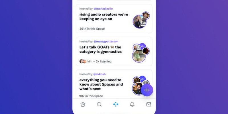 Twitter started rolling out Spaces in May 2021. u00e2u20acu201d Picture courtesy of Twitter
