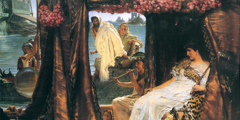 u00e2u20acu02dcThe Meeting of Antony and Cleopatra: 41 BCu00e2u20acu2122 by Lawrence Alma-Tadema (1883). u00e2u20acu201d Picture courtesy of Domaine Public via ETX Studio