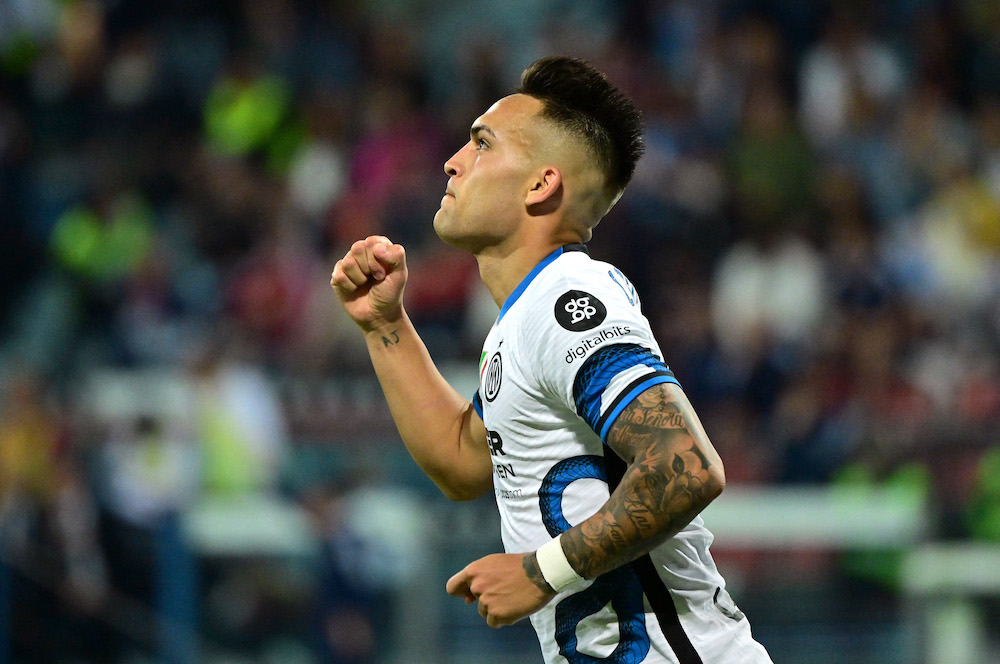 Inter Milan's Lautaro Martinez celebrates scoring their second goal against Cagliari, May 15, 2022. u00e2u20acu201d Reuters pic 