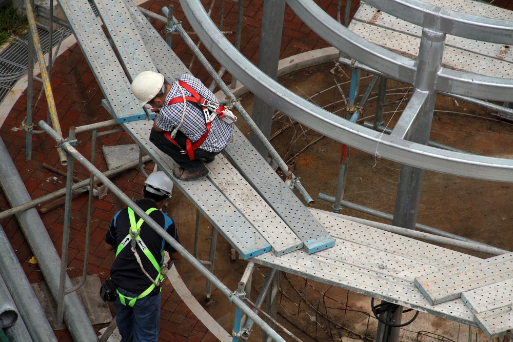 Workers at a construction site in Singapore. u00e2u20acu201d TODAY file photo