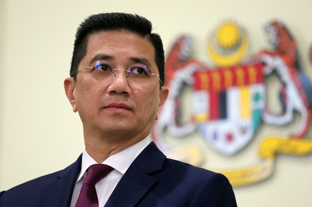 Malaysia's Minister of International Trade and Industry Datuk Seri Azmin Ali reacts during a news conference in Putrajaya, Malaysia March 11, 2020. u00e2u20acu201d Reuters pic