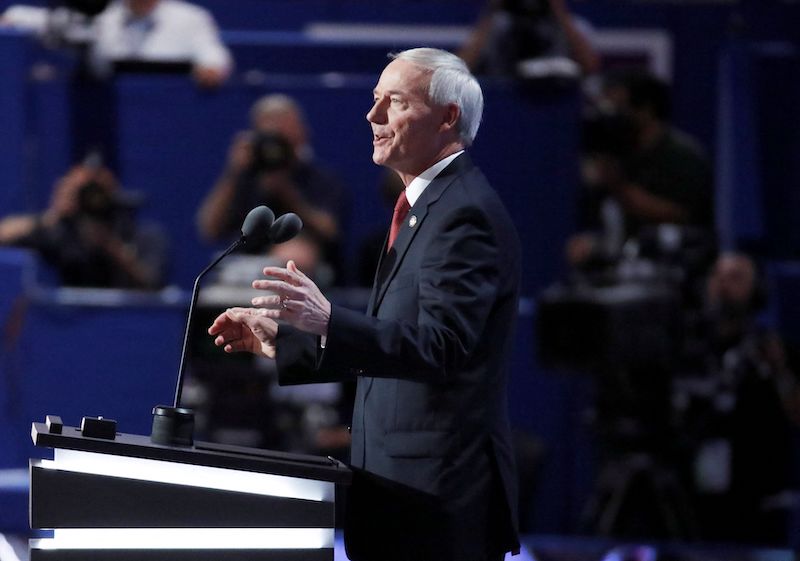 Governor Asa Hutchinson (R-AR) speaks at the Republican National Convention in Cleveland, Ohio July 19, 2016. u00e2u20acu201d Reuters pic