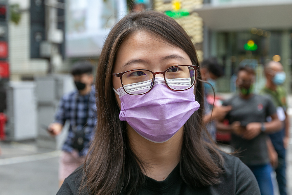 Ng Yi Ern said the trip to the city centre was for a long overdue sightseeing trip with her friends. — Picture by Devan Manuel