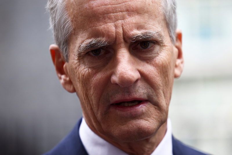 Norwegian Prime Minister Jonas Gahr Stoere speaks to the media after a meeting with British Prime Minister Boris Johnson at Downing Street in London, Britain, May 13, 2022. u00e2u20acu201d Reuters pic