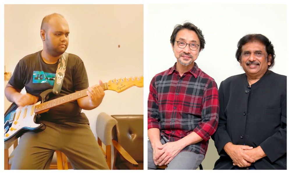 Joshua (left) on his electric guitar and both Edwin and Tan who worked together to create a RISE book for special-needs children. u00e2u20acu201d Picture courtesy of Edwin Nathaniel and Sharan Vyner