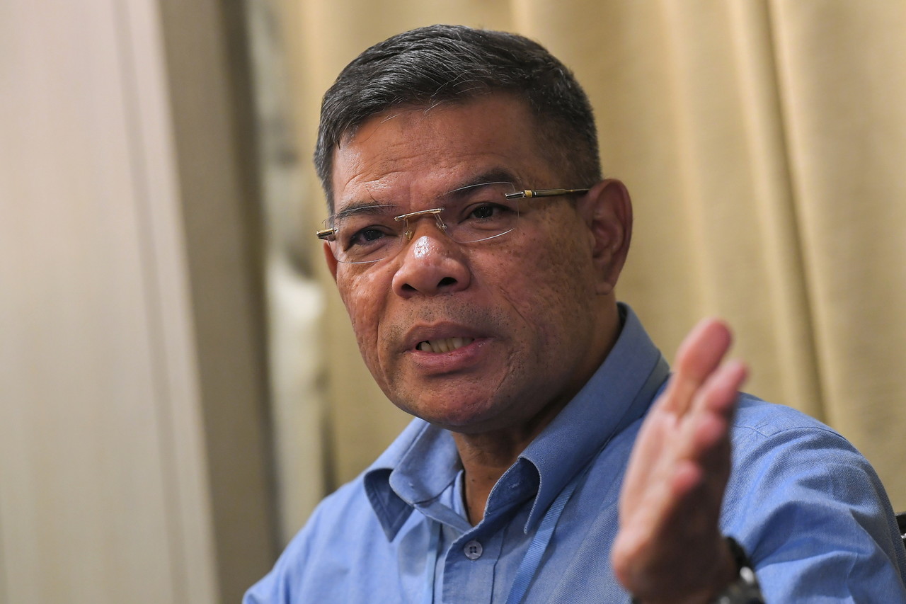 Parti Keadilan Rakyat (PKR) secretary -general Datuk Seri Saifuddin Nasution Ismail speaking at a press conference at a hotel in Johor Baru, April 22, 2022. u00e2u20acu201d Bernama pic