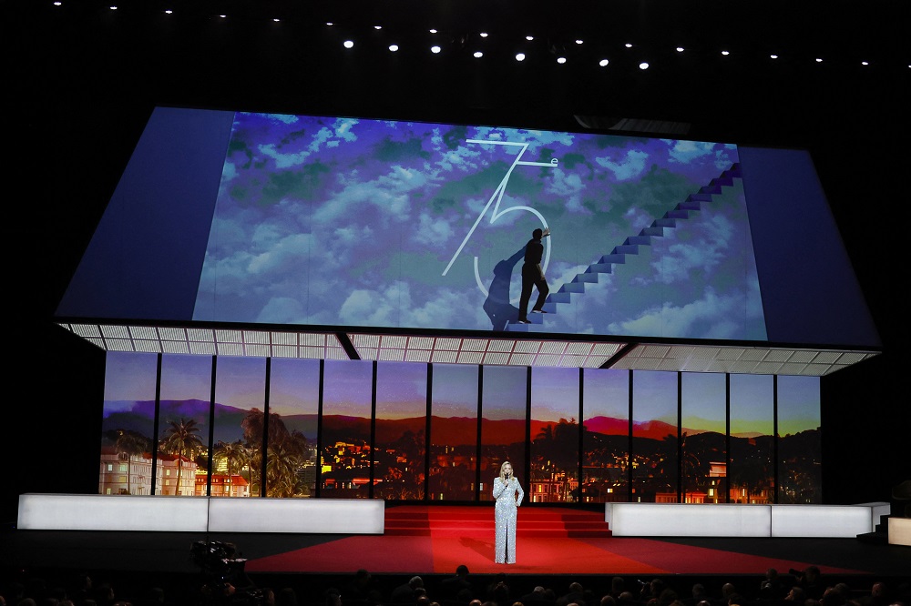 Host Virginie Efira speaks during the opening ceremony of the 75th Cannes Film Festival, May 17, 2022. u00e2u20acu2022 Reuters pic