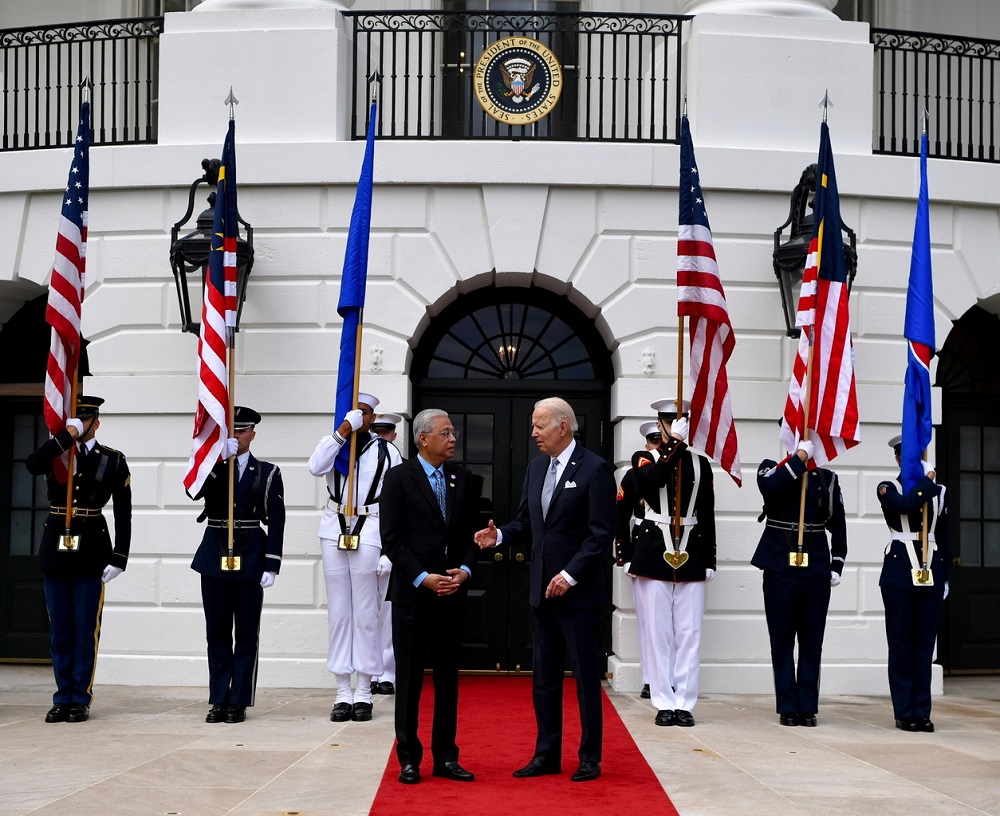 Prime Minister Datuk Seri Ismail Sabri Yaakob meets US President Joe Biden at the White House in Washington May 13, 2022. u00e2u20acu2022 Bernama pic