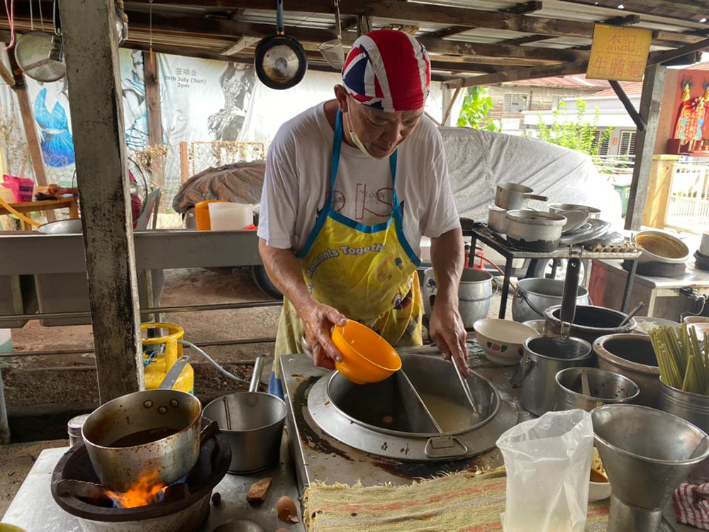 Ah Kit runs this stall has been in operation for 30 years or so.