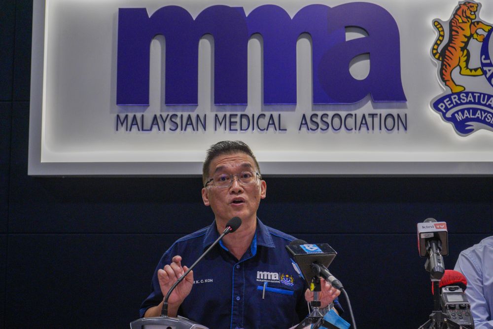 Malaysian Medical Association president Dr Koh Kar Chai speaks to the media during a press conference in Kuala Lumpur May 10, 2022. u00e2u20acu201d Picture by Shafwan Zaidon