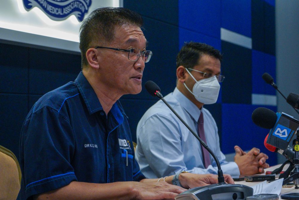 Malaysian Medical Association president Dr Koh Kar Chai speaks to the media during a press conference in Kuala Lumpur May 10, 2022. u00e2u20acu201d Picture by Shafwan Zaidon