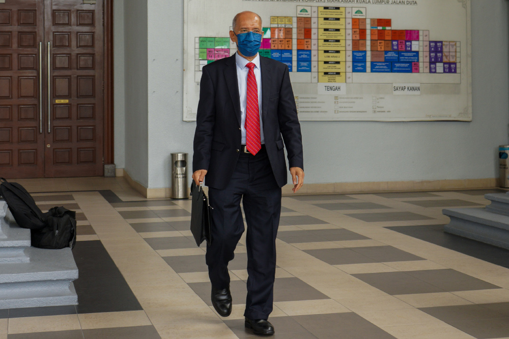 1MDB witness Tan Sri Mohd Bakke Salleh is pictured at Kuala Lumpur High Court May 8, 2022. u00e2u20acu201d Picture by Shafwan Zaidon