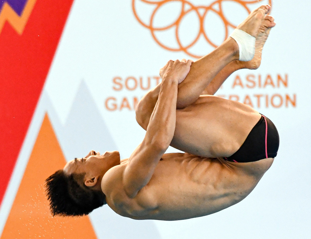 Tze Liang put on a sterling display to collect 377.70 points overall and in the process beat six other divers. u00e2u20acu201d Bernama pic 