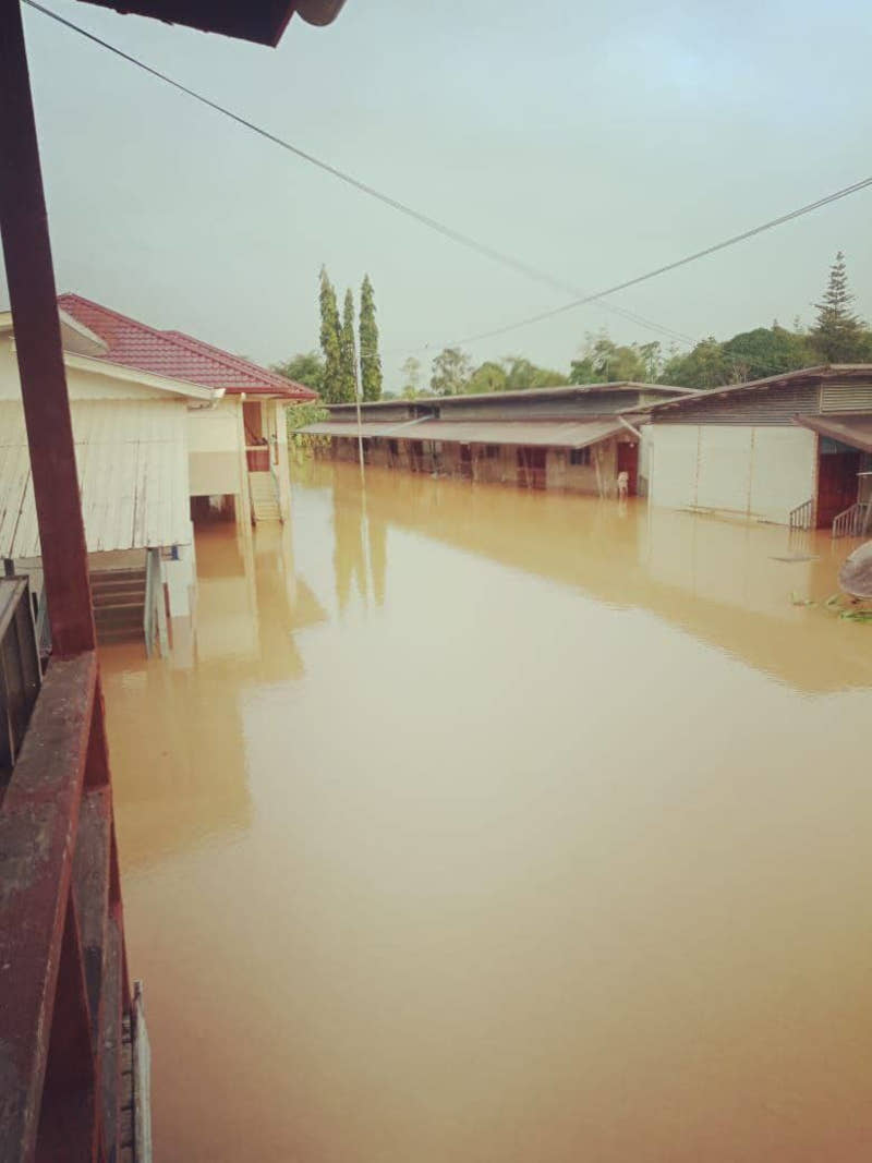 SK Gumisi was inundated by floods. — Picture courtesy of Sabah Education Department