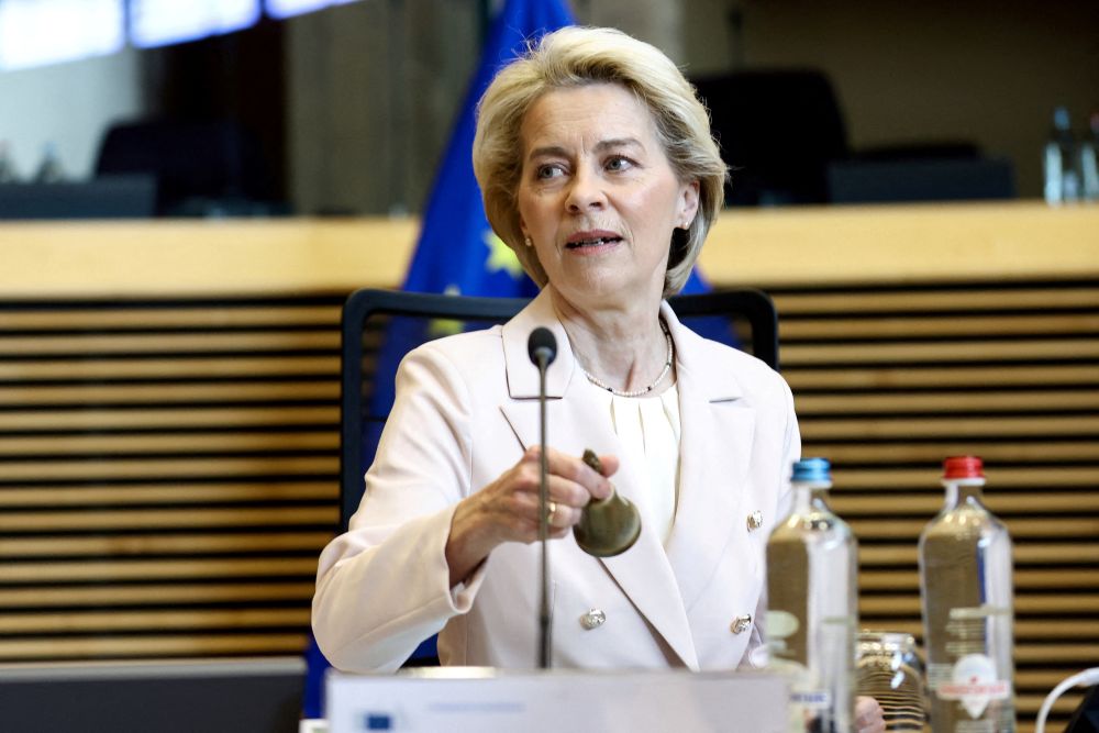 European Commission President Ursula von der Leyen attends a meeting of the College of European Commissioners at the EU headquarters, in Brussels April 27, 2022. u00e2u20acu201d Reuters pic