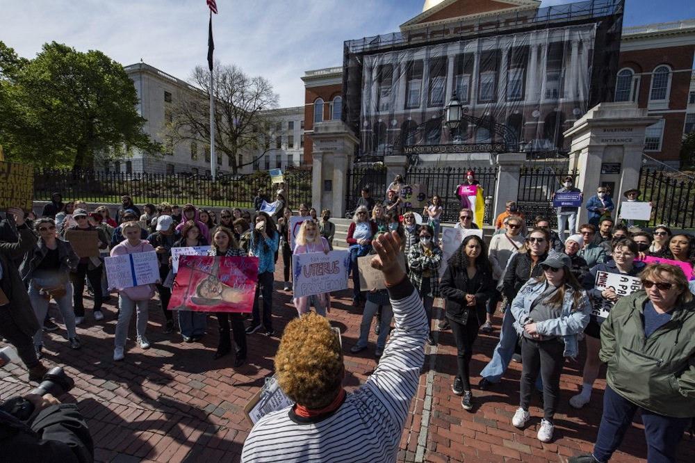 Pro-choice demonstrators rally outside the State House during a Pro-Choice Motheru00e2u20acu2122s Day Rally in Boston, Massachusetts on May 8, 2022. u00e2u20acu201d AFP pic