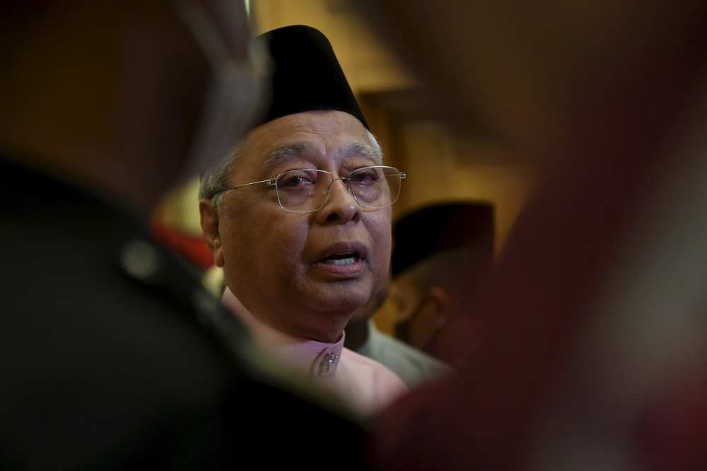 Prime Minister Datuk Seri Ismail Sabri Yaakob speaks to reporters after attending an Aidilfitri celebration hosted by the Prime Ministeru00e2u20acu2122s Department (JPM) at Puspanitapuri in Putrajaya, May 18, 2022. u00e2u20acu201d Bernama pic 