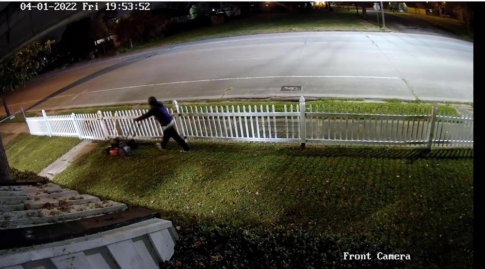 Police say the man mowed the lawn without the homeowneru00e2u20acu2122s consent. u00e2u20acu2022 Screenshot via Facebook/ Port Arthur Police Department