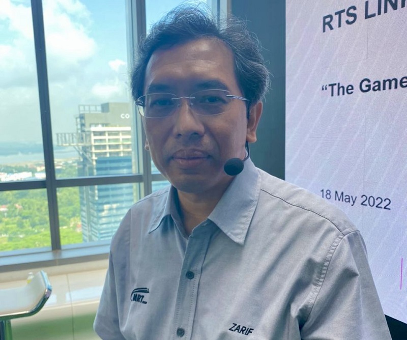 MRT Corp chief executive officer Datuk Mohd Zarif Hashim said the RTS Link will provide economic spillover effects that can also attract foreign investments into Johor, May 18, 2022. — Picture by Ben Tan
