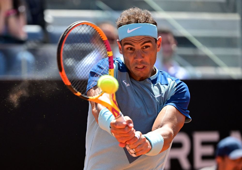 Spain's Rafael Nadal in action during his second round match against John Isner of the US at Foro Italico, Rome May 11, 2022. u00e2u20acu201d Reuters pic