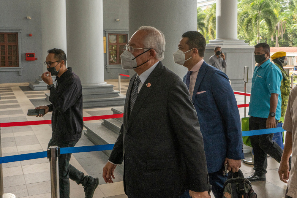 Datuk Seri Najib Razak is pictured at the Kuala Lumpur High Court May 9, 2022. u00e2u20acu201d Picture by Shafwan Zaidon