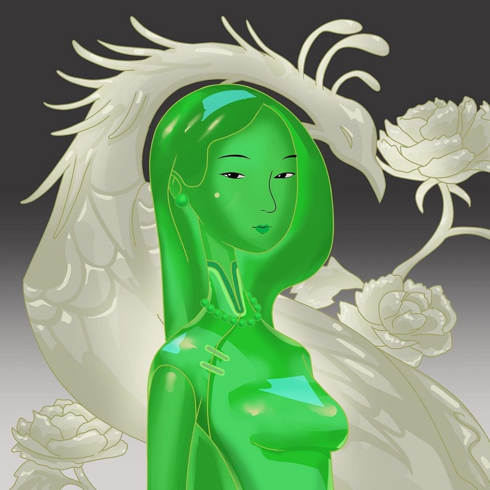 The Royal Selangor Lady Jade pewter piece based on 8sianu00e2u20acu2122s Jade Lady Goddess NFT was sold at the recent Metaverse Fashion Week. u00e2u20acu2022 Picture via Instagram/8sian