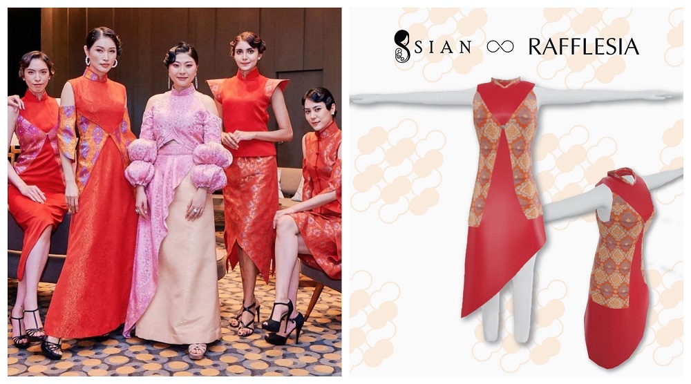 The buyer of Rafflesia’s one-of-a-kind qipao received a digital and physical wearable and an authenticity card. ―  Pictures via Instagram/8sian