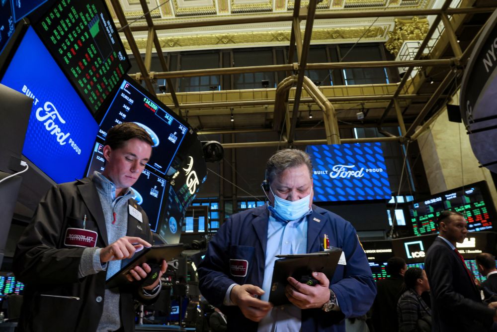 Traders work on the floor of the New York Stock Exchange in New York City April 28, 2022. u00e2u20acu201d Reuters pic