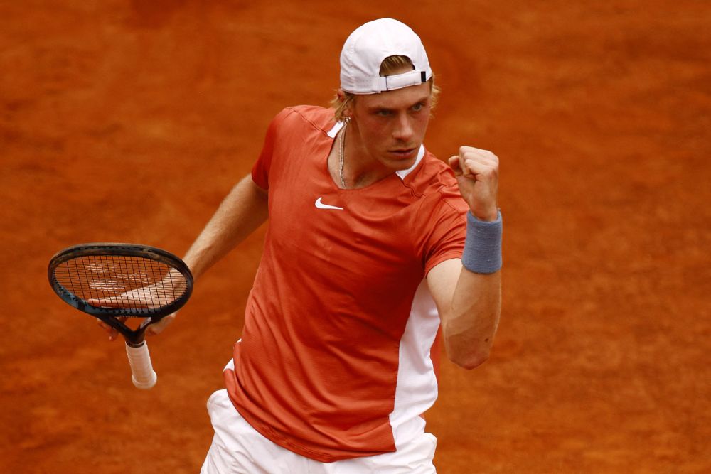 Canada's Denis Shapovalov reacts during his first round match against Italy's Lorenzo Sonego during the Italian Open at Foro Italico, Rome May 9, 2022. u00e2u20acu201d Reuters picnn