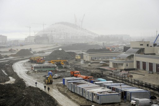 A general view of the construction site of Russian Grand Prix circuit in the Black Sea resort of Sochi on April 22, 2013. u00e2u20acu201d AFP pic