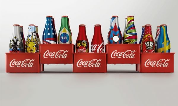 Coca-Cola's World Cup commemorative bottles for 2014. u00e2u20acu201d AFP pic
