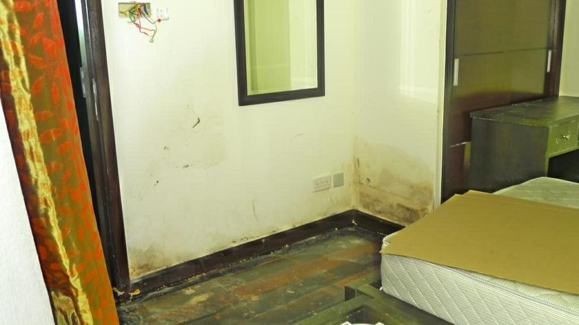 Walls and floors of a villa unit that have grown mouldy because of long-term damp conditions, with Wrobel saying that some villas had water seeping from under the floorboards. u00e2u20acu201d Pictures by Nexus Property Owners' Association (NPOA)