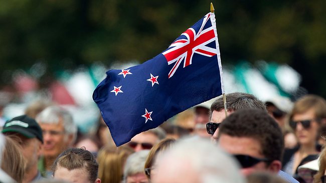 The current New Zealand flag features the Union Jack in one corner, with the remainder consisting of four stars representing the Southern Cross constellation. u00e2u20acu201d AFP pic