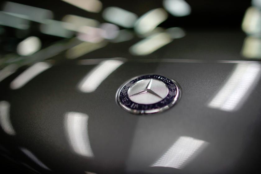 A company logo is seen on a Mercedes-Benz A-class car displayed in a dealership of German car manufacturer Daimler in Paris, July 30, 2013. u00e2u20acu201d Reuters pic