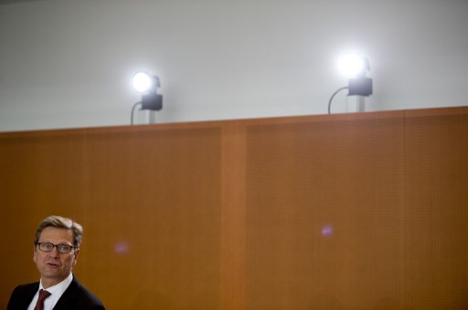 German foreign minister Guido Westerwelle arrives for the weekly cabinet meeting at the Chancellery in Berlin on September 4, 2013. u00e2u20acu201d AFP pic