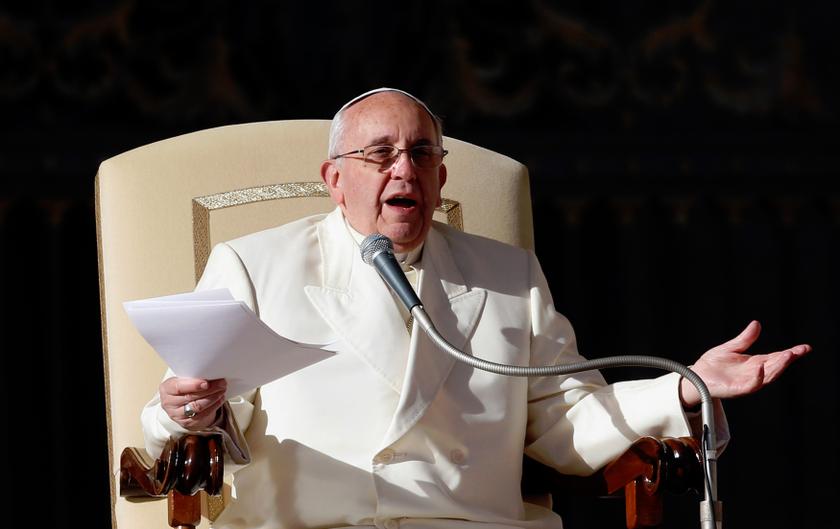 Pope Francis speaks during his weekly general audience at St. Peter's Square at the Vatican December 4, 2013. The Pope honoured Nelson Mandela for forging a new South Africa. u00e2u20acu201d  AFP pic