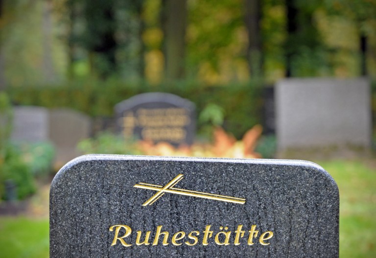 Picture taken on October 17, 2013 shows a tombstone at the cemetery of Hennigsdorf near Berlin, where German Nazi war criminal Erich Priebke was born. Priebke has been buried at a secret italian prison cemetery. u00e2u20acu201d AFP pic