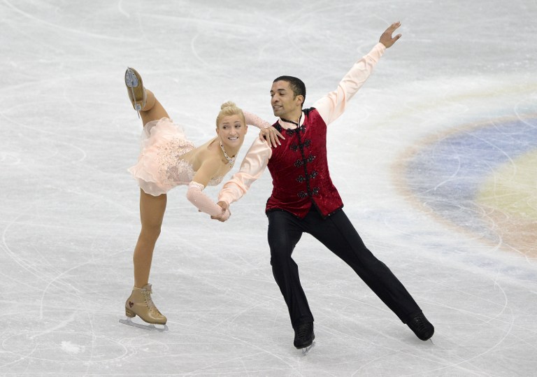 German pair Aliona Savchenko (left) and Robin Szolkowy perform during their free skating in the ISU figure skating Grand Prix Final in Fukuoka, western Japan, on December 7, 2013. u00e2u20acu201d AFP pic