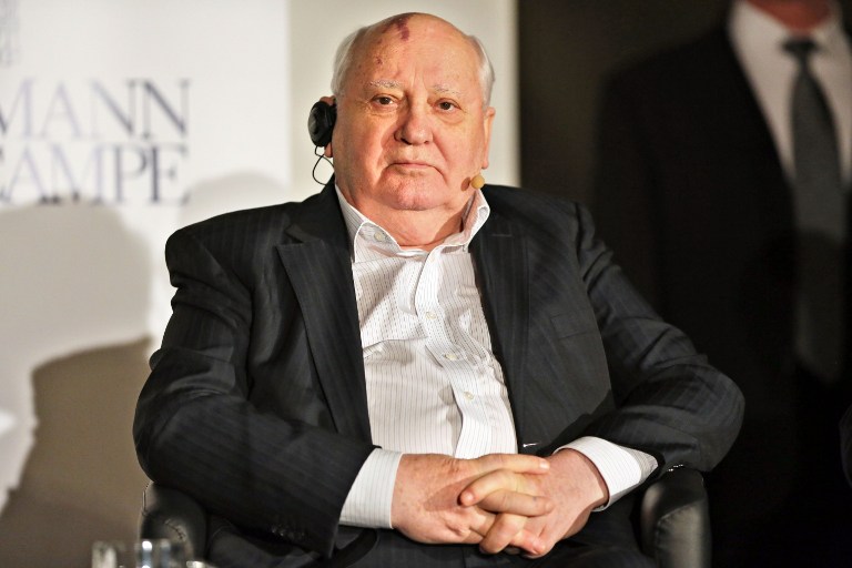 Mikhail Gorbachev, former President of the Soviet Union, attends a book review of his autobiography at St Peter's church in Leipzig, Germany on March 15, 2013. u00e2u20acu201d AFP pic