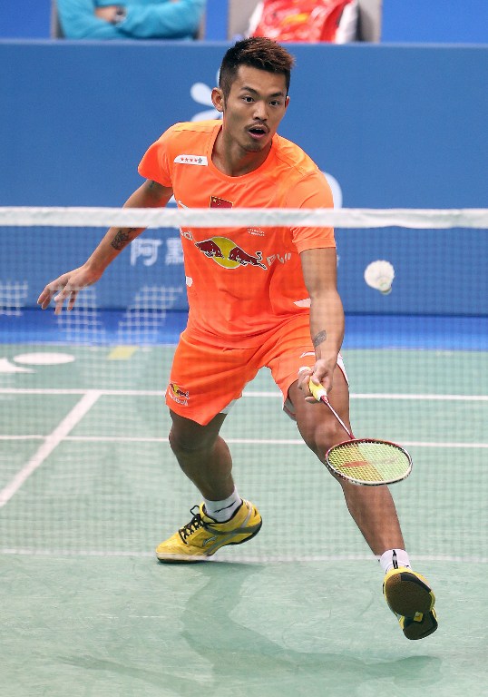 This file photo taken on April 17, 2013 shows Olympic gold-medallist Lin Dan of China. u00e2u20acu201d AFP pic