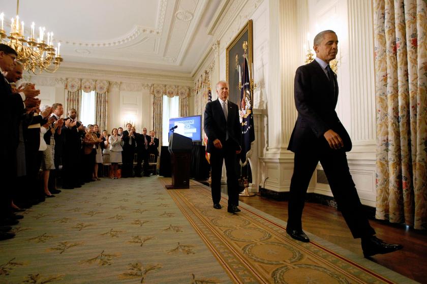 US President Barack Obama (right) in the White House in Washington, July 8, 2013. Officials have said the US may pull out all troops from Afghanistan. u00e2u20acu201d Reuters pic