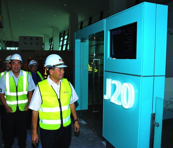 The deputy transport minister during his visit to the KLIA2 site today. — Picture by Saw Siow Feng