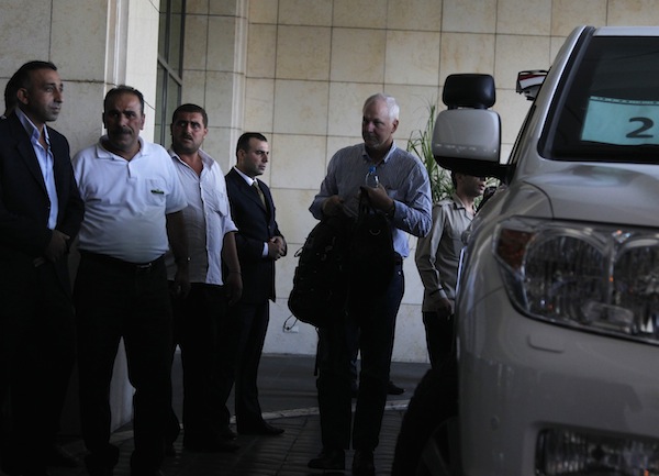 Ake Sellstrom, the head of a UN chemical weapons investigation team, arrives in Damascus August 18, 2013. u00e2u20acu201d Reuters pic