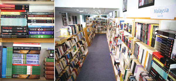 From only dozens of titles 15 years ago, there are now thousands of books by Malaysian authors in English (left). Silverfish Books has an entire section dedicated to Malaysian literature. (right) - Pictures by Choo Choy May