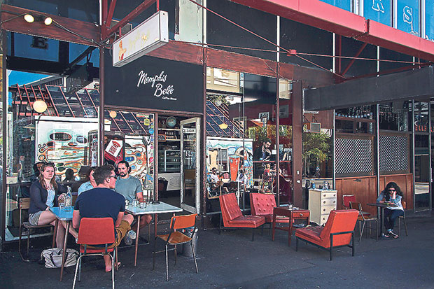 Memphis Belle along Dixon Street in Wellington has a charming, rock ‘n’ roll ambience