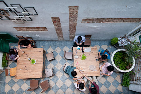 Many of the furniture in Mugshot are either salvaged from other places or made from wooden pallets and crates