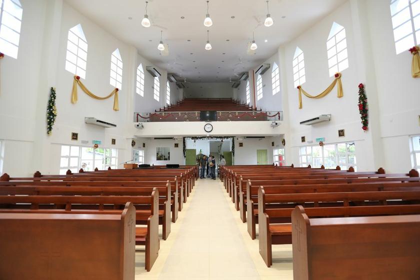 The new Church of Saints Peter and Paul in Banting, which can hold up to 450 people at any given time. u00e2u20acu201d Picture by Saw Siow Feng