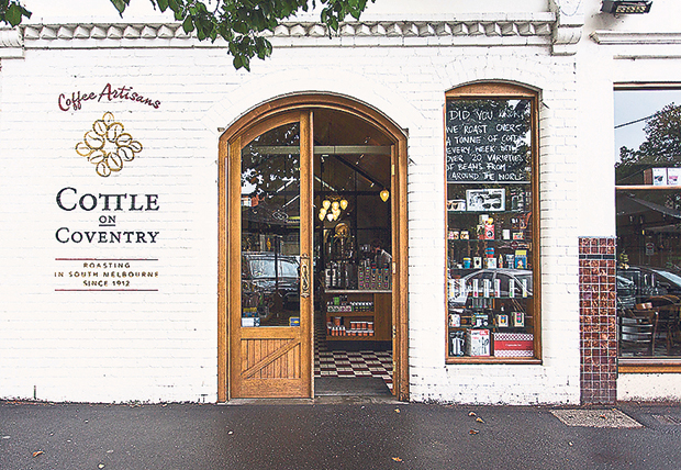 In Melbourne, Cottle Coffee is housed in a centennial building on Coventry Street