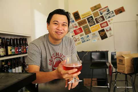 Ang encourages his customers to bring their own food to Ales & Lagers to enjoy with their beers
